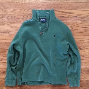 Green Polo Quarter Zip Pullover